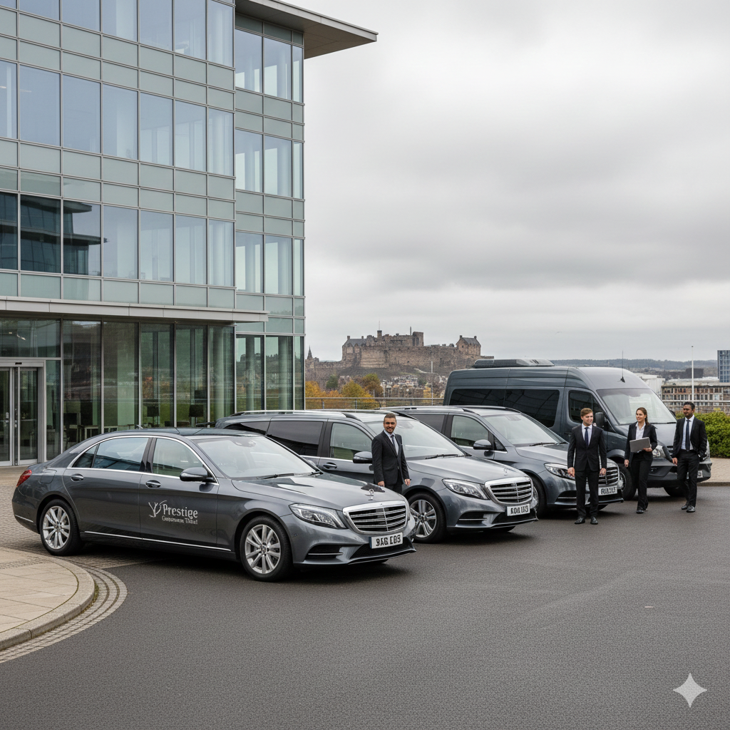 Corporate fleet with Edinburgh Castle