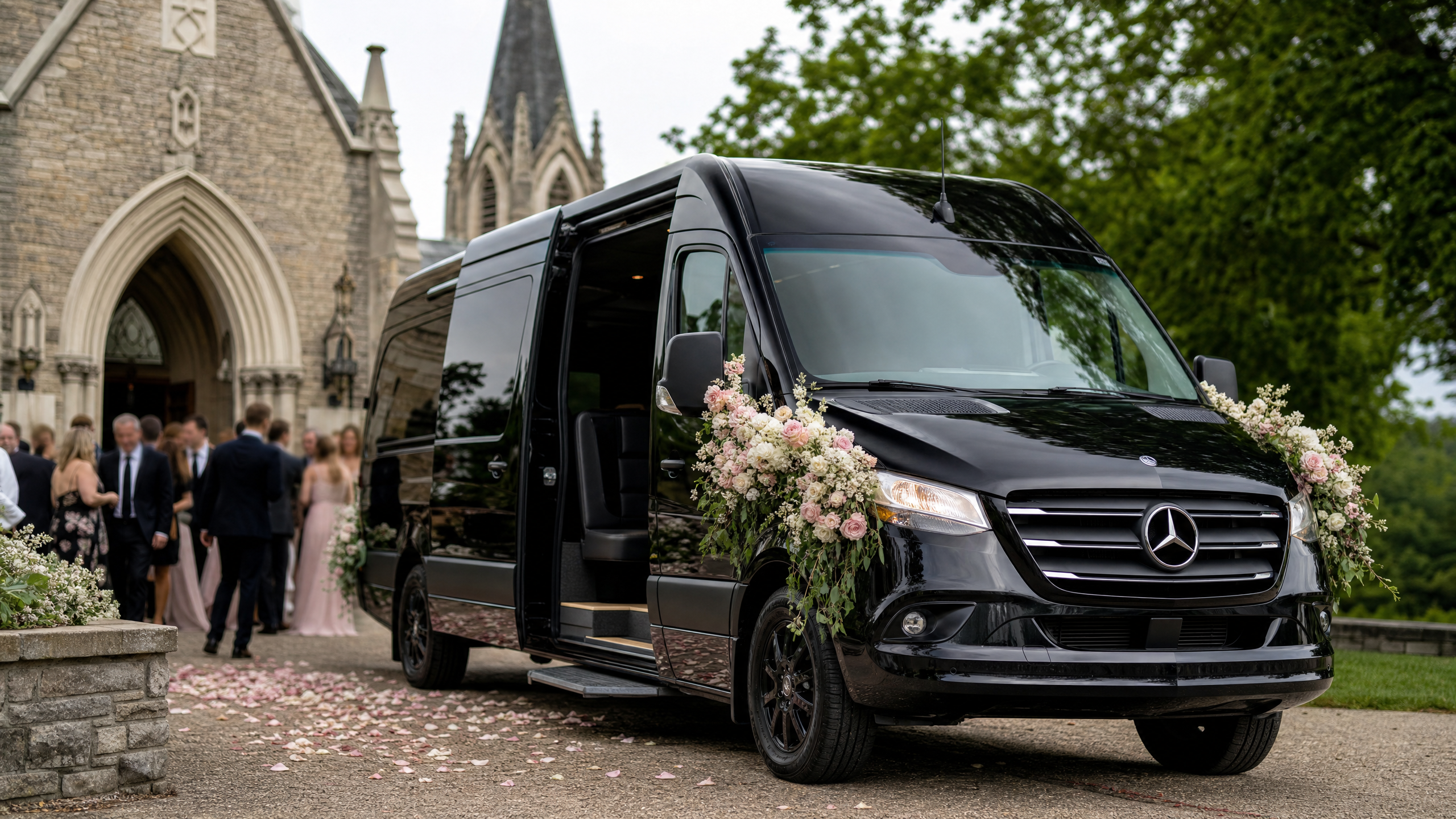 Mercedes V-Class at golf course